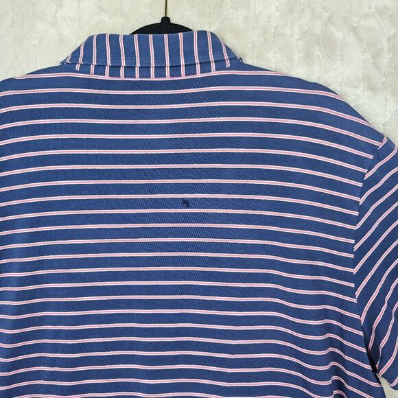 Peter Millar Seaside Wash Polo Mens XL Striped Outdoor Golf Preppy Classic AUB - Picture 4 of 7